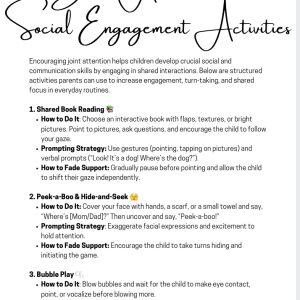 Joint Attention & Social Engagement Activities: A Caregiver’s Guide to Building Connection & Interaction